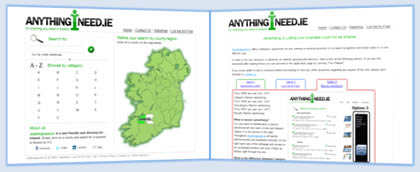 Anythingineed website screenshot