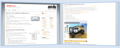 SolidWorks Blog website screenshot